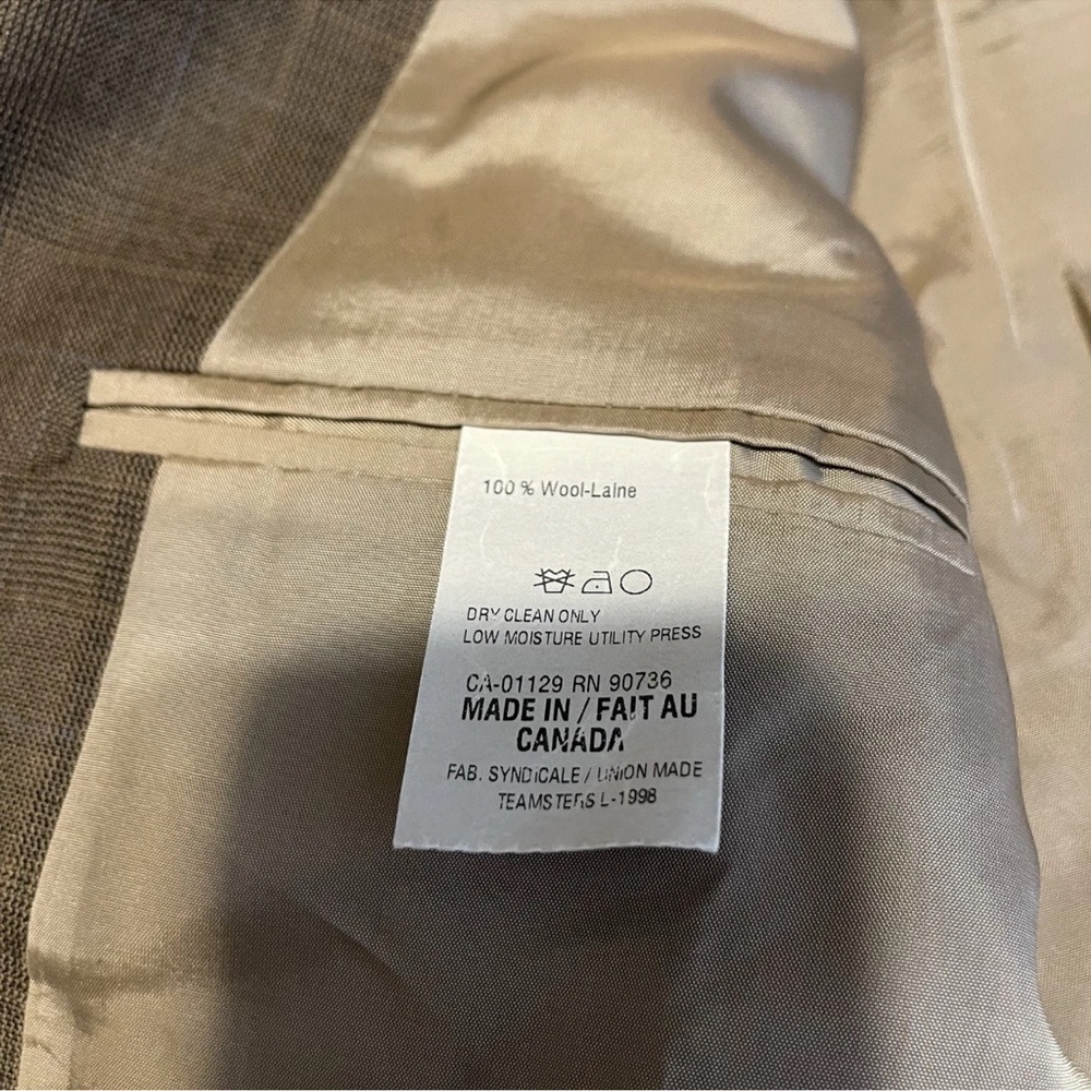 Lauren Ralph Lauren Men's Sport Coat Blazer Two Button Brown Plaid Wool Size 44R - Picture 4 of 8